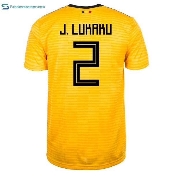 Camiseta Belgica 2ª J.lukaku 2018 Amarillo